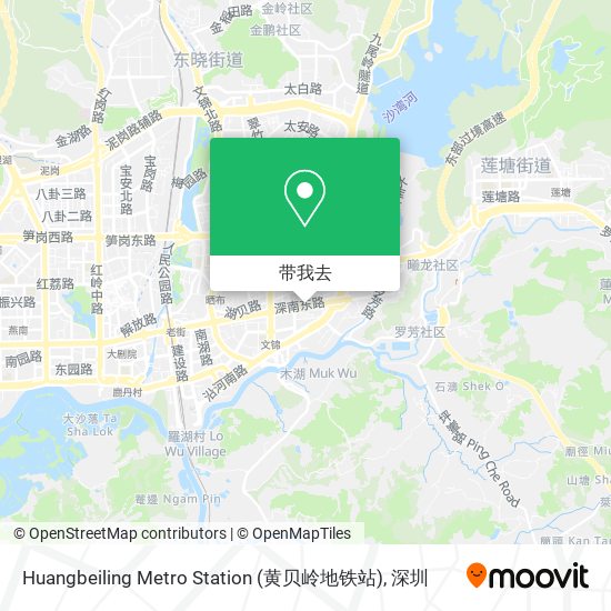 Huangbeiling Metro Station (黄贝岭地铁站)地图