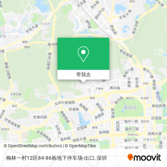 梅林一村12区84-86栋地下停车场-出口地图