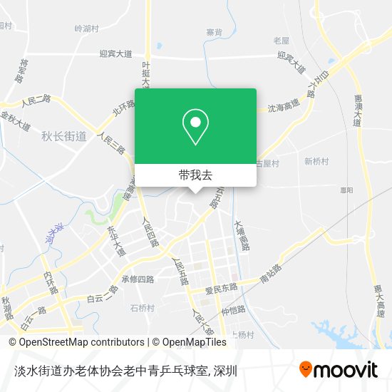 淡水街道办老体协会老中青乒乓球室地图