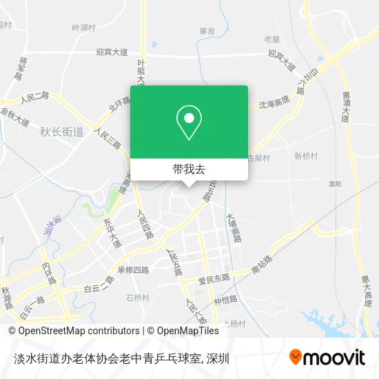 淡水街道办老体协会老中青乒乓球室地图