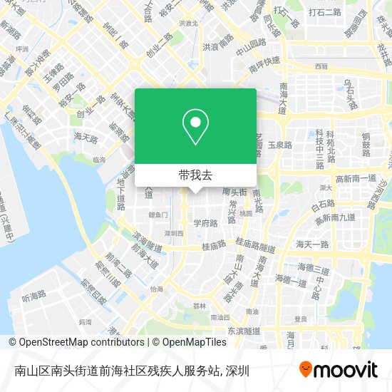 南山区南头街道前海社区残疾人服务站地图