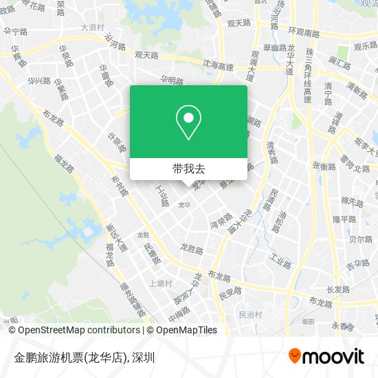 金鹏旅游机票(龙华店)地图