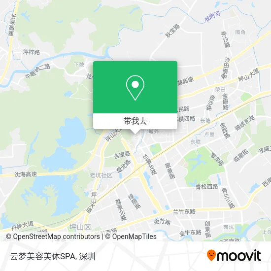 云梦美容美体SPA地图