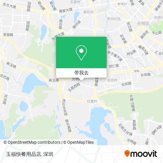 玉福快餐用品店地图