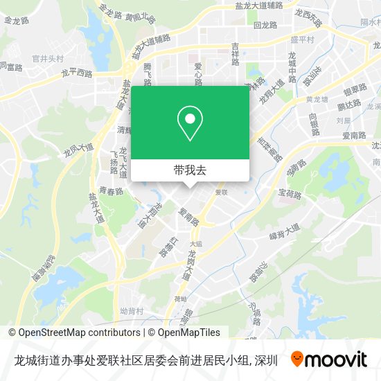 龙城街道办事处爱联社区居委会前进居民小组地图