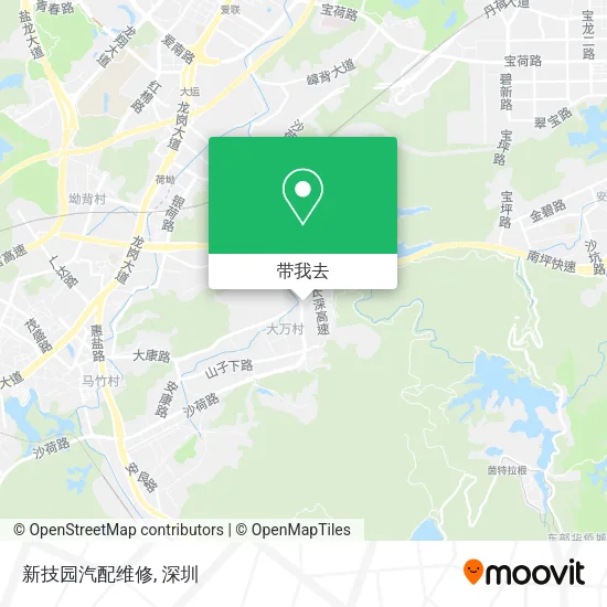 新技园汽配维修地图