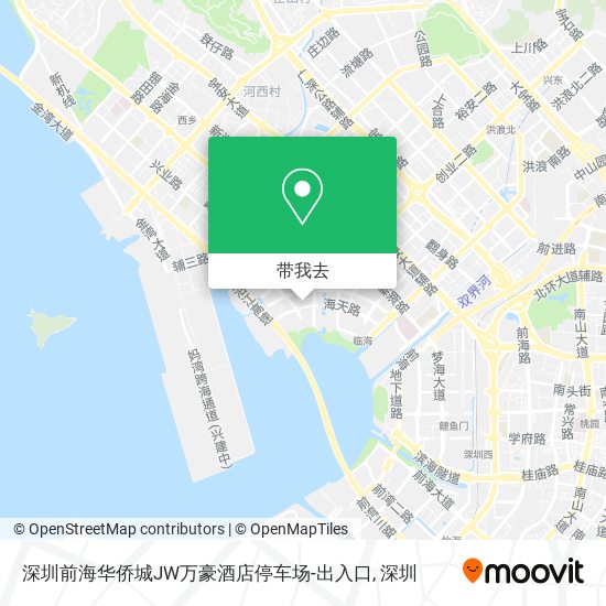 深圳前海华侨城JW万豪酒店停车场-出入口地图