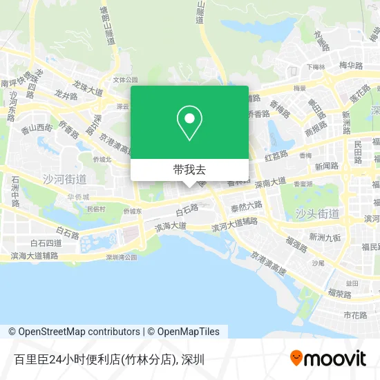 百里臣24小时便利店(竹林分店)地图