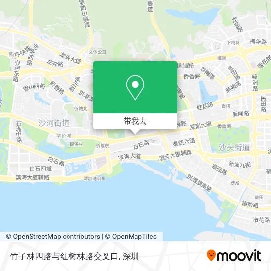竹子林四路与红树林路交叉口地图
