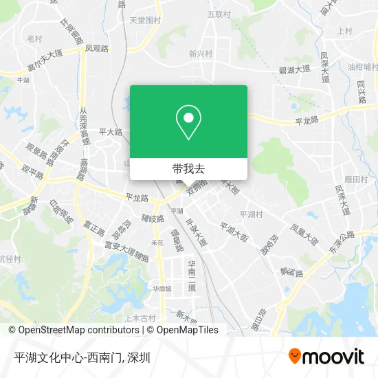 平湖文化中心-西南门地图