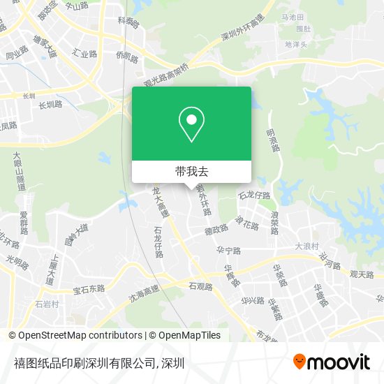 禧图纸品印刷深圳有限公司地图