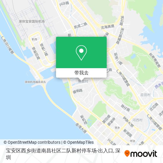 宝安区西乡街道南昌社区二队新村停车场-出入口地图