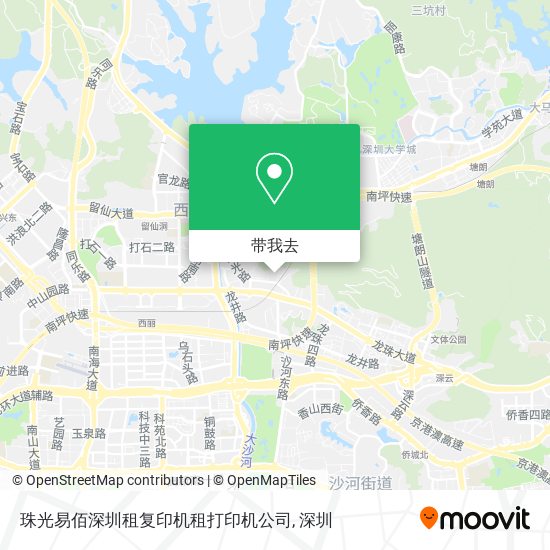 珠光易佰深圳租复印机租打印机公司地图