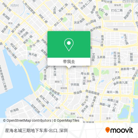星海名城三期地下车库-出口地图