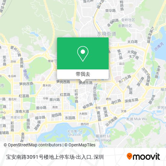 宝安南路3091号楼地上停车场-出入口地图
