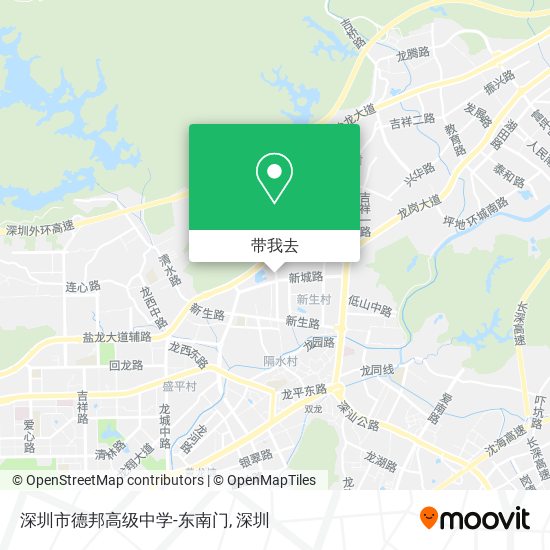 深圳市德邦高级中学-东南门地图