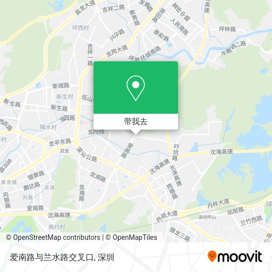 爱南路与兰水路交叉口地图