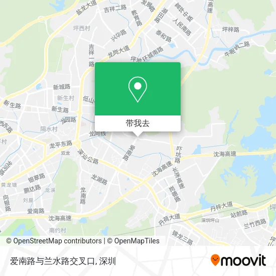 爱南路与兰水路交叉口地图