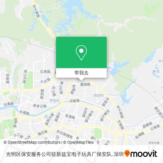 光明区保安服务公司驻新益宝电子玩具厂保安队地图