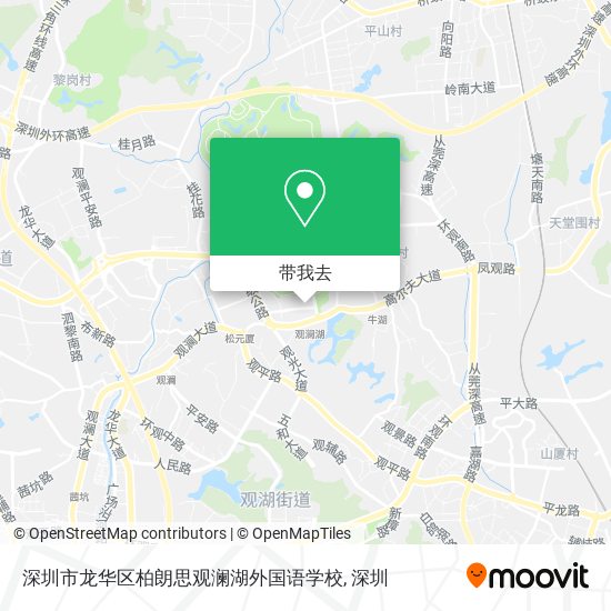 深圳市龙华区柏朗思观澜湖外国语学校地图