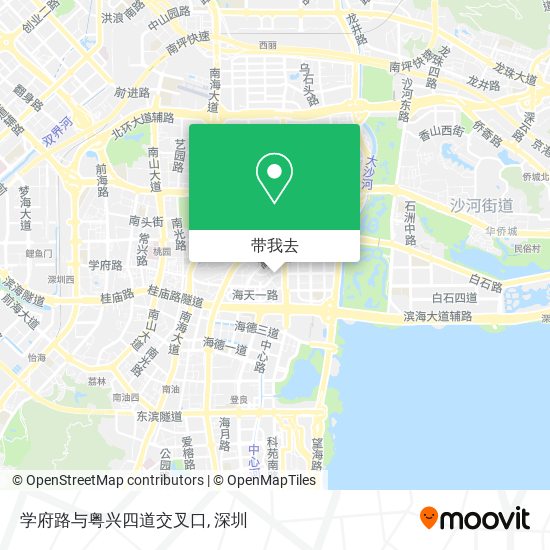 学府路与粤兴四道交叉口地图