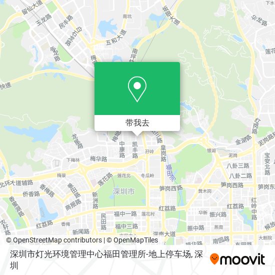 深圳市灯光环境管理中心福田管理所-地上停车场地图
