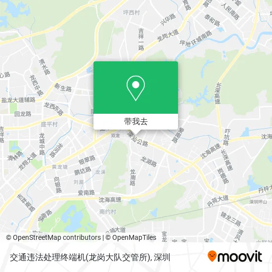 交通违法处理终端机(龙岗大队交管所)地图