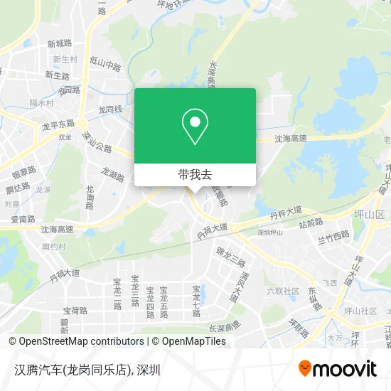 汉腾汽车(龙岗同乐店)地图