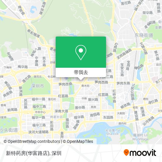 新特药房(华富路店)地图