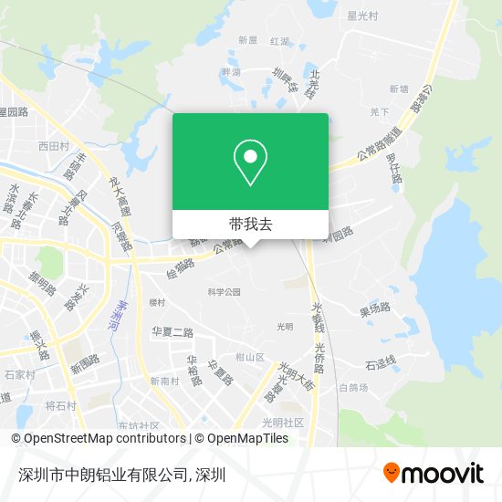 深圳市中朗铝业有限公司地图