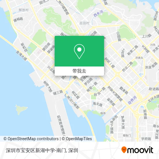 深圳市宝安区新湖中学-南门地图