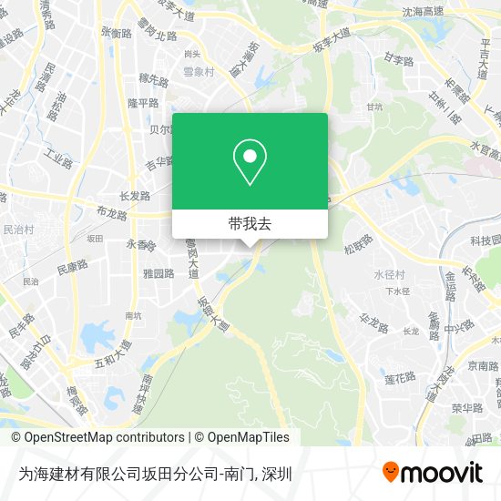 为海建材有限公司坂田分公司-南门地图