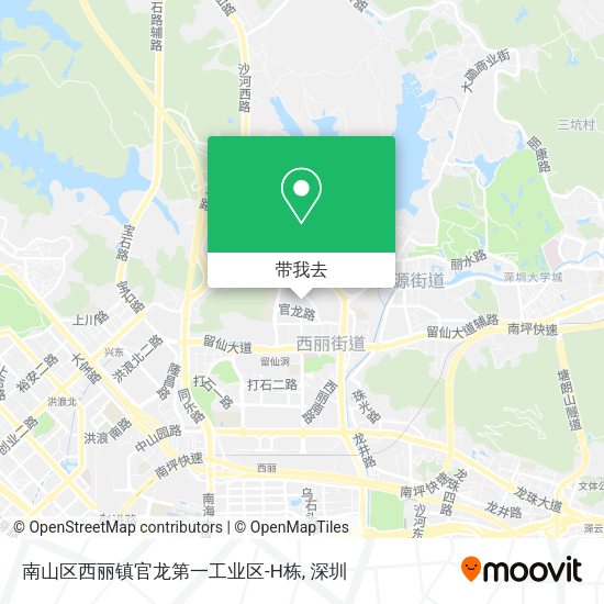 南山区西丽镇官龙第一工业区-H栋地图