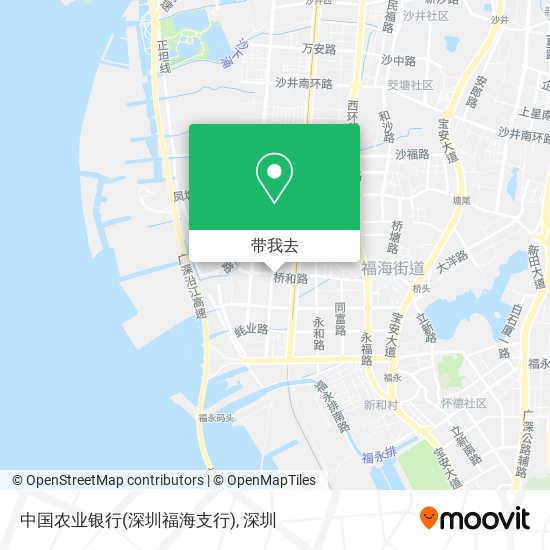 中国农业银行(深圳福海支行)地图