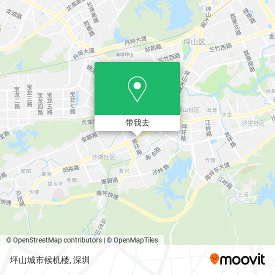 坪山城市候机楼地图