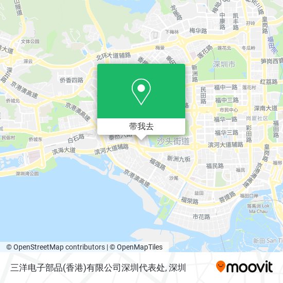 三洋电子部品(香港)有限公司深圳代表处地图