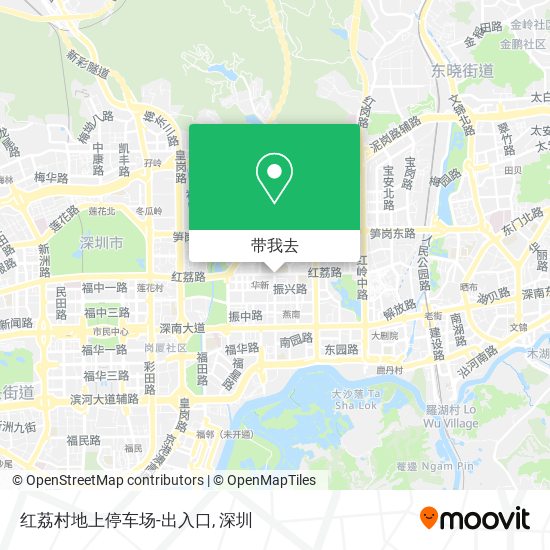 红荔村地上停车场-出入口地图
