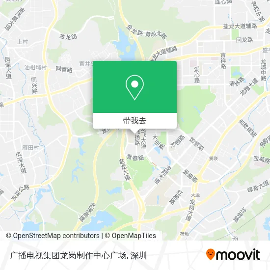 广播电视集团龙岗制作中心广场地图