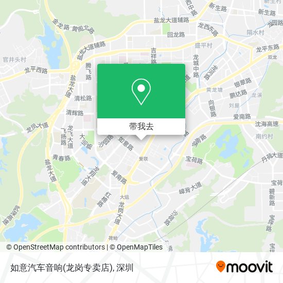 如意汽车音响(龙岗专卖店)地图