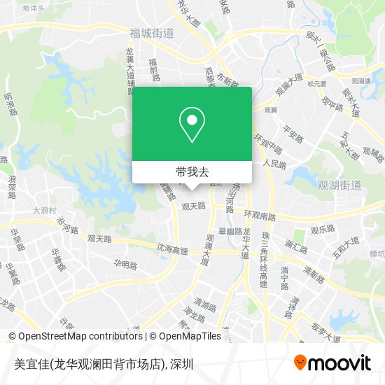 美宜佳(龙华观澜田背市场店)地图