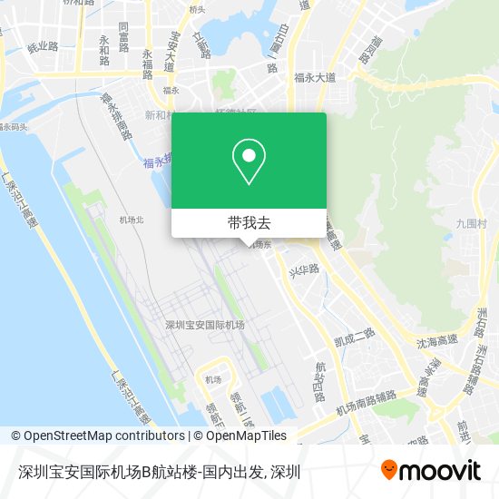深圳宝安国际机场B航站楼-国内出发地图