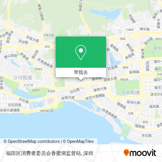 福田区消费者委员会香蜜湖监督站地图