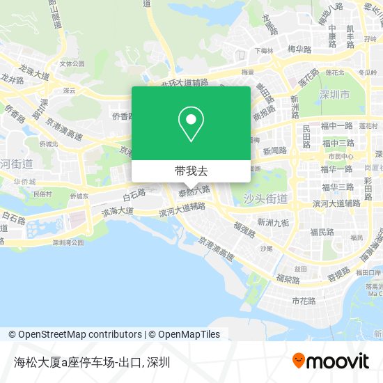 海松大厦a座停车场-出口地图