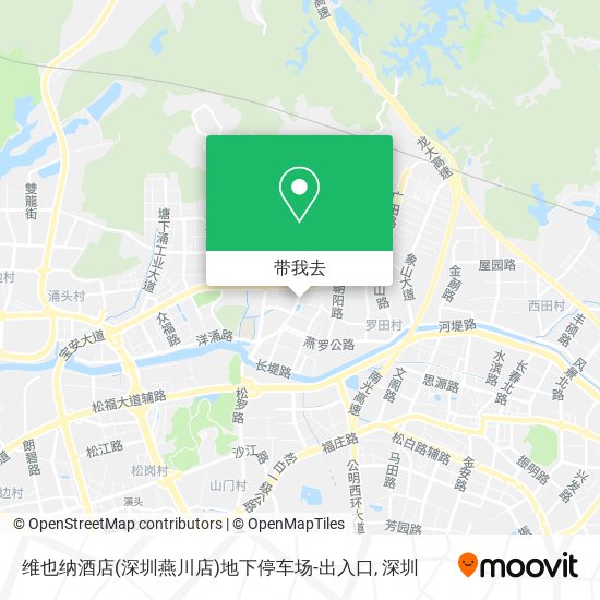 维也纳酒店(深圳燕川店)地下停车场-出入口地图