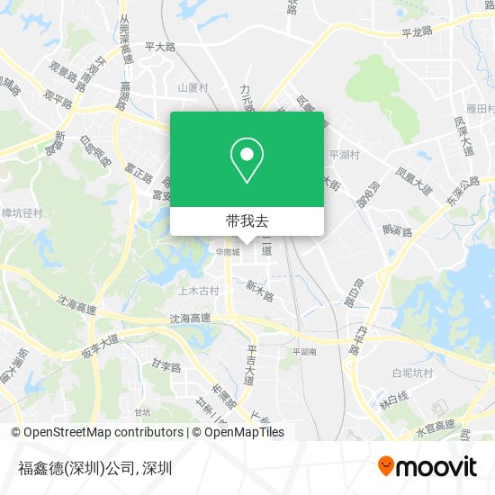 福鑫德(深圳)公司地图