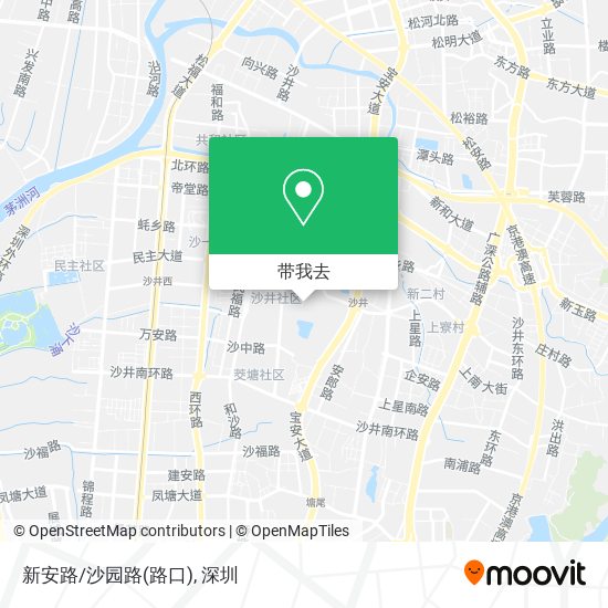 新安路/沙园路(路口)地图