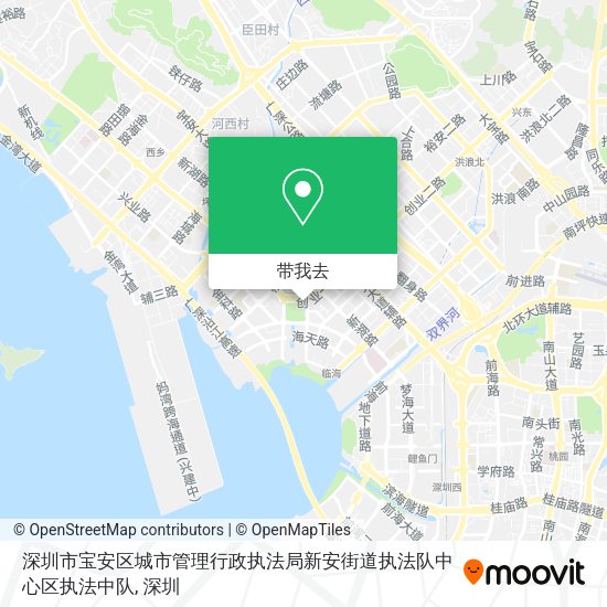 深圳市宝安区城市管理行政执法局新安街道执法队中心区执法中队地图