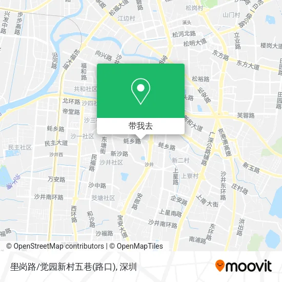 壆岗路/觉园新村五巷(路口)地图