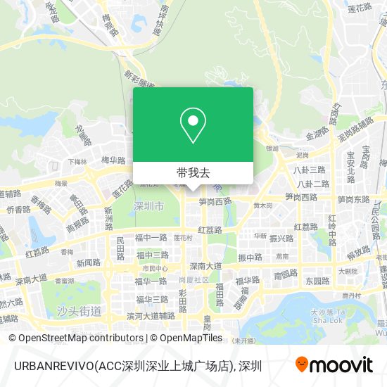 URBANREVIVO(ACC深圳深业上城广场店)地图