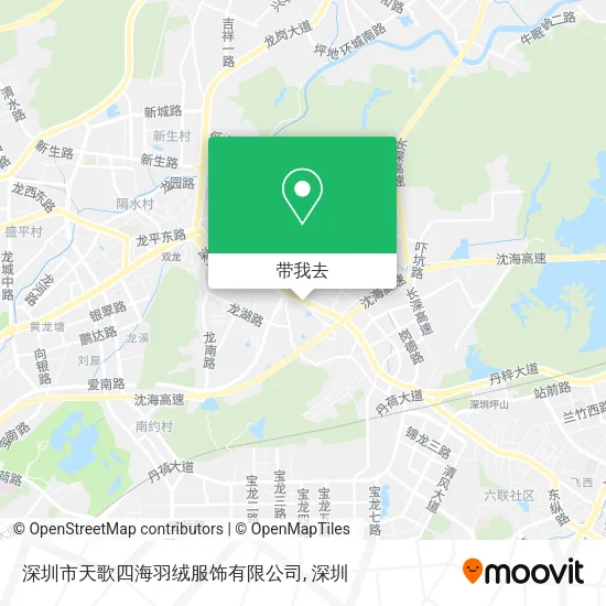 深圳市天歌四海羽绒服饰有限公司地图